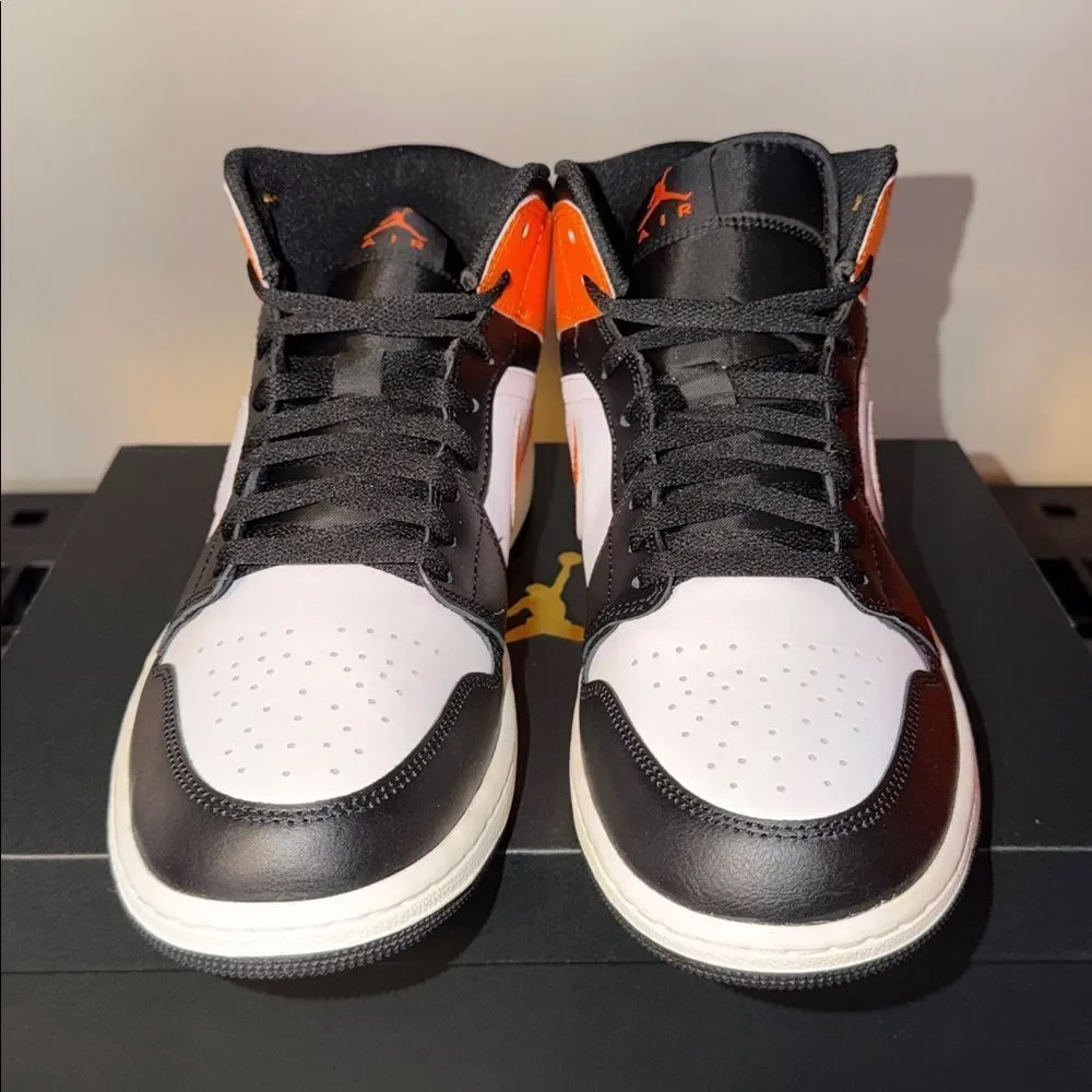 Air Jordan 1 Mid Starfish Orange Black DQ8426-801 Men’s Size 10